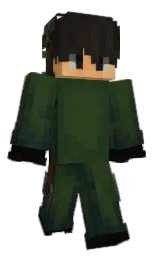green kelp and log cabin Minecraft skin — Classic model — first worn by Banqs9