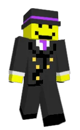 mine shaft and yellow Minecraft skin — Classic model