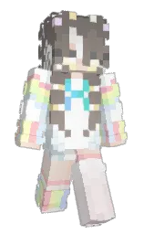 twilight blue and tapa Minecraft skin — Slim model — first worn by SleepyMinds
