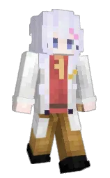 white and selago Minecraft skin — Slim model