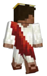 ecru white and white Minecraft skin — Classic model — first worn by HawliGayra