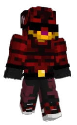 asphalt and dark burgundy Minecraft skin — Classic model — first worn by RAYCUN_