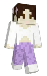 white and biloba flower Minecraft skin — Classic model