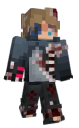 Kinxzip's Minecraft skin wearing the Twisted cape