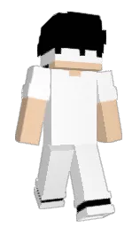 white and black Minecraft skin — Slim model
