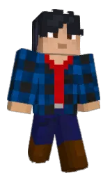 bright red and bunting Minecraft skin — Classic model
