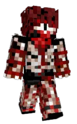 black and maroon oak Minecraft skin — Slim model