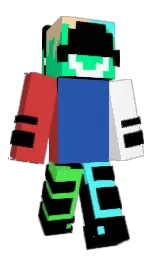 black and persian red Minecraft skin — Classic model