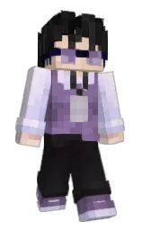 french lilac and cod gray Minecraft skin — Slim model — first worn by Zovut_HuH