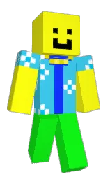 yellow and green Minecraft skin — Classic model