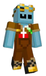 nutmeg wood finish and fountain blue Minecraft skin — Classic model