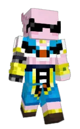 Azukarado's Minecraft skin wearing the Minecraft Experience cape