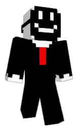 black and white Minecraft skin — Classic model