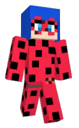 Minecraft-Skin in radical red und denim — Modell: Klassisch