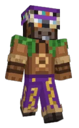 black and potters clay Minecraft skin — Classic model — first worn by kaasmannetje