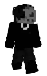 black and cod gray Minecraft skin — Slim model