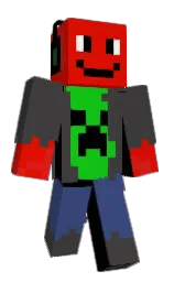 mine shaft and red Minecraft skin — Classic model