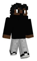 black and metallic bronze Minecraft skin — Classic model