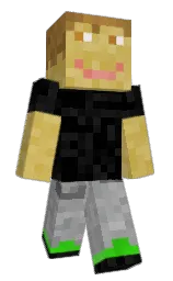 black and oslo gray Minecraft skin — Classic model