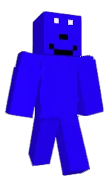 blue and black Minecraft skin — Classic model