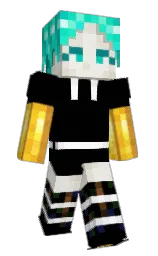 black and blue chill Minecraft skin — Slim model — first worn by tastystarbits