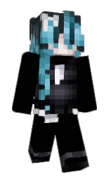 woodsmoke and black Minecraft skin — Classic model — first worn by sama_chan