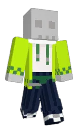 silver and black Minecraft skin — Classic model