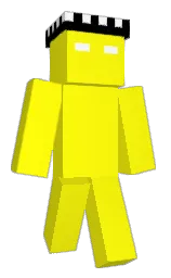 yellow and black Minecraft skin — Slim model — first worn by sesliwn