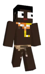 bistre and black Minecraft skin — Classic model