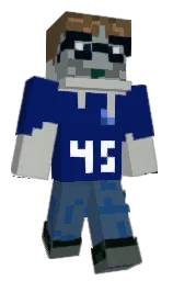 gray nickel and deep sapphire Minecraft skin — Classic model — first worn by Predo45