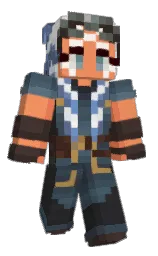birdfarts's Minecraft skin wearing the Purple Heart cape