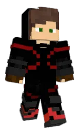 black and seashell peach Minecraft skin — Classic model — first worn by Patazk55