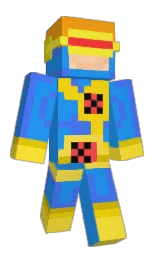 black and cornflower blue Minecraft skin — Classic model