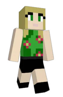 Front of AquaSapphire's skin