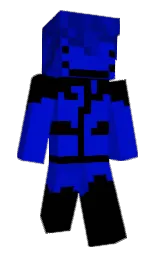 dark blue and black Minecraft skin — Slim model