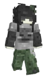 mine shaft and beige Minecraft skin — Slim model