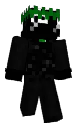 black and cod gray Minecraft skin — Classic model