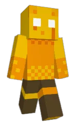 amber and tangerine Minecraft skin — Slim model