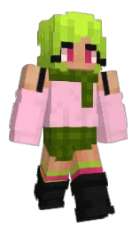 cotton candy and black Minecraft skin — Classic model — first worn by xXx_Yuri_xXx