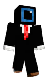 black and white Minecraft skin — Classic model