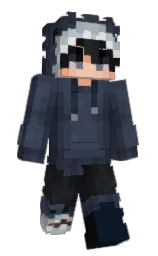 ebony clay and oxford blue Minecraft skin — Slim model