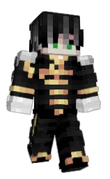 black and cod gray Minecraft skin — Slim model — first worn by Webberrrss