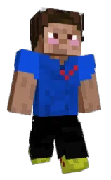 black and catalina blue Minecraft skin — Slim model — first worn by Vuj1zChan