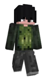 woodsmoke and black Minecraft skin — Slim model — first worn by Marktleiter