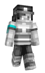 silver and cod gray Minecraft skin — Slim model — first worn by Yamakkei