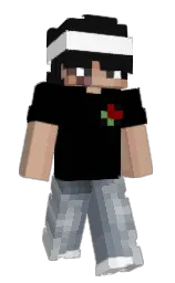 black and sorrell brown Minecraft skin — Slim model — first worn by ReallyMazZ
