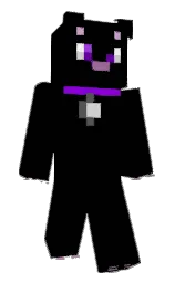 black and lilac Minecraft skin — Slim model