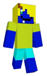 dark blue and bird flower Minecraft skin — Classic model — first worn by lamipan