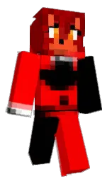 black and red Minecraft skin — Slim model