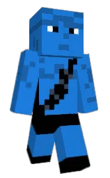 curious blue and black Minecraft skin — Classic model